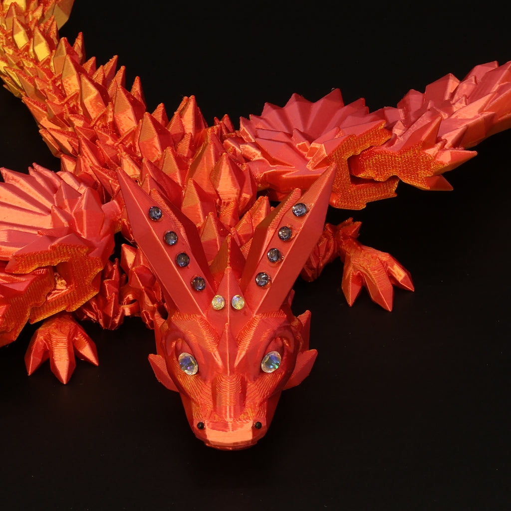 3D Printed Bedazzled Crystal-Winged Dragon™