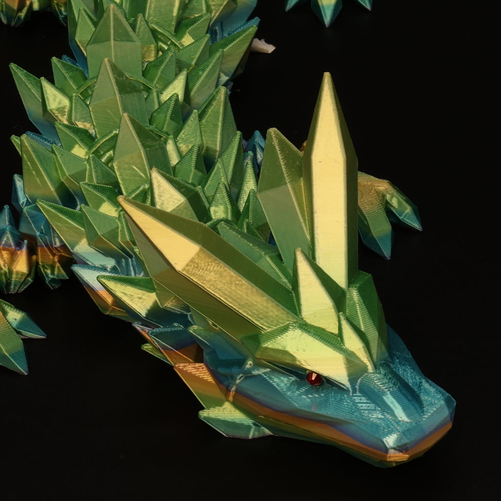 3D Printed Crystal Dragon w/ Gem Eyes