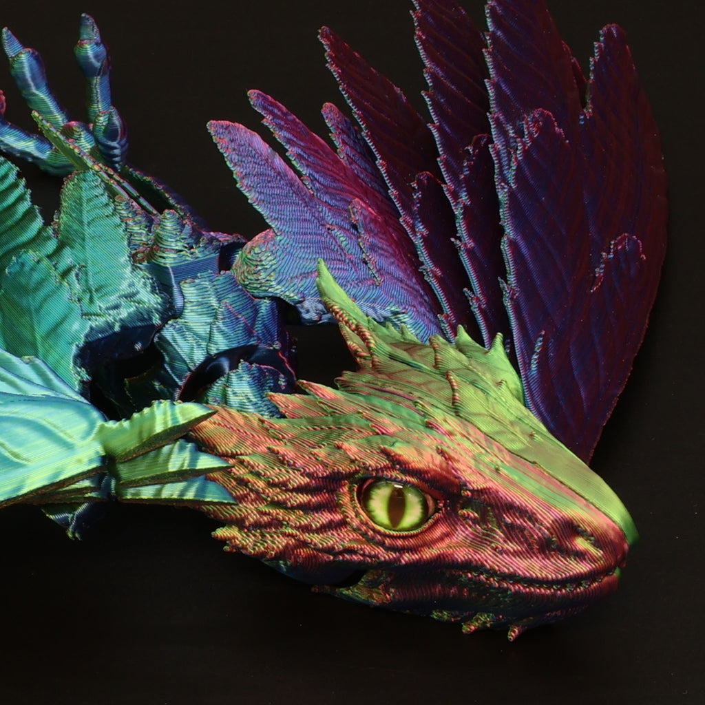 3D Printed Wyvern Dragon w/ Animal Eyes