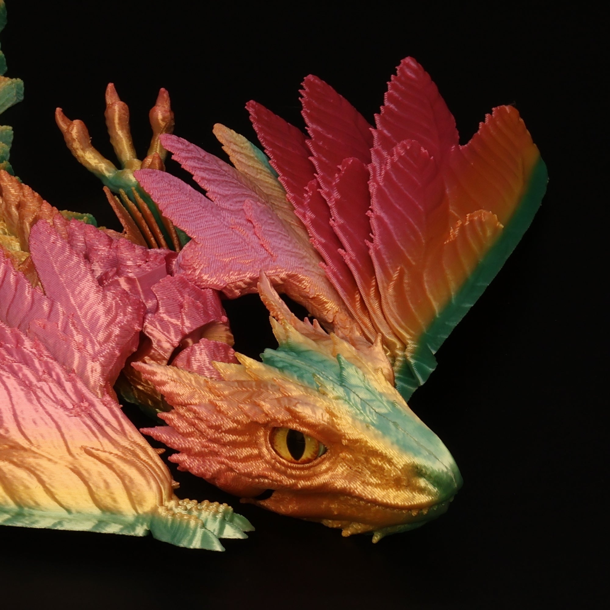 3D Printed Wyvern Dragon w/ Animal Eyes