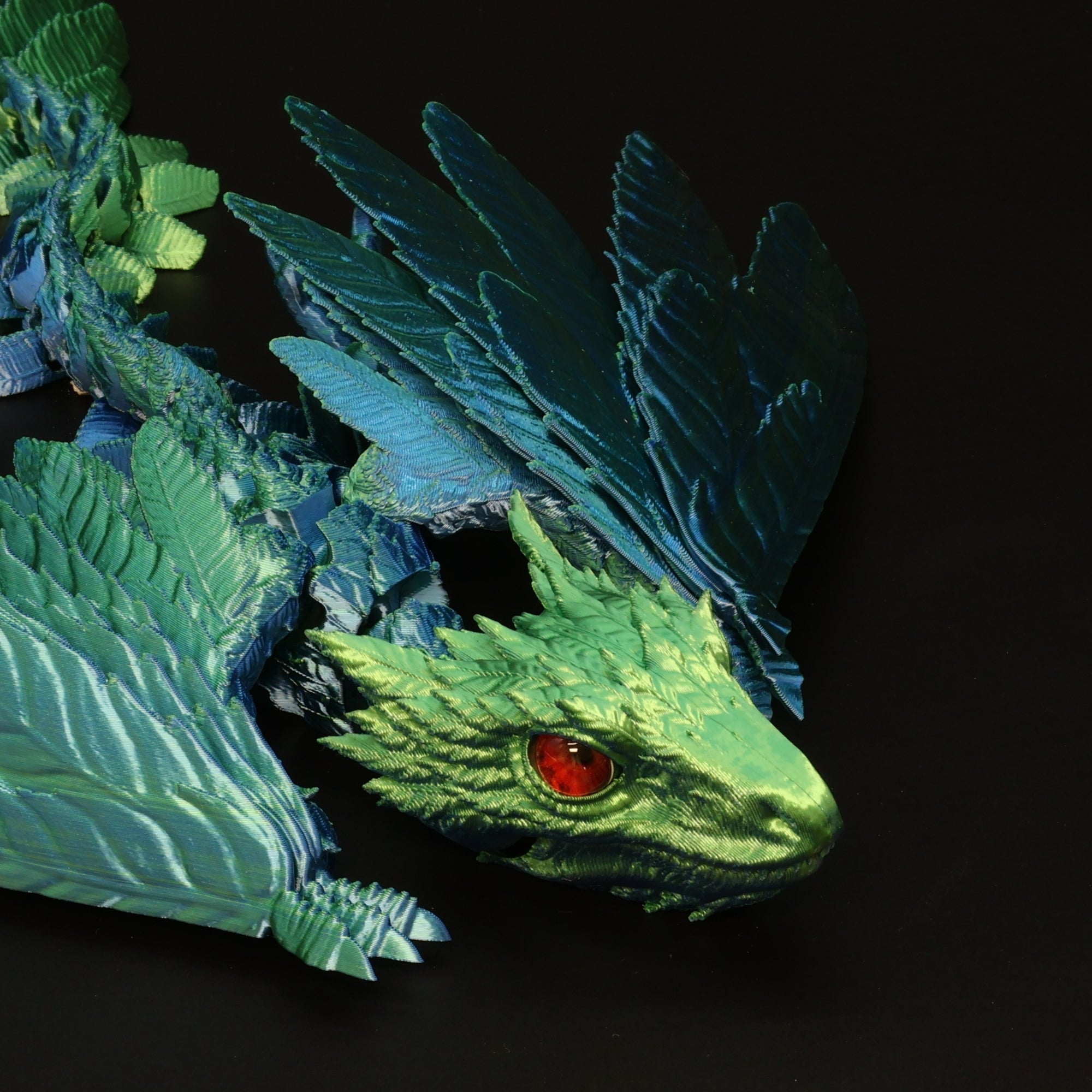 3D Printed Wyvern Dragon w/ Real Eyes