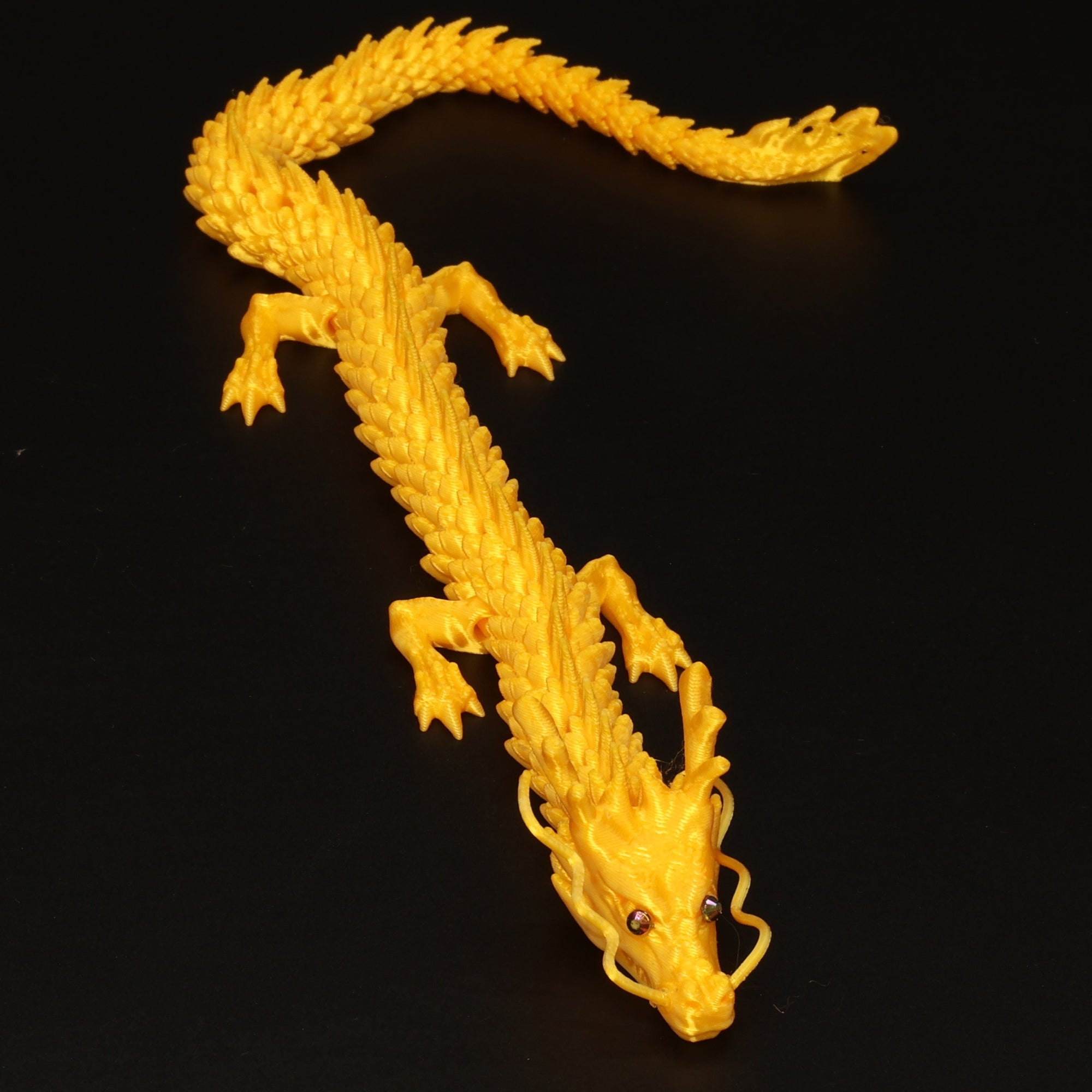 3D Printed Chinese Dragon w/ Gem Eyes