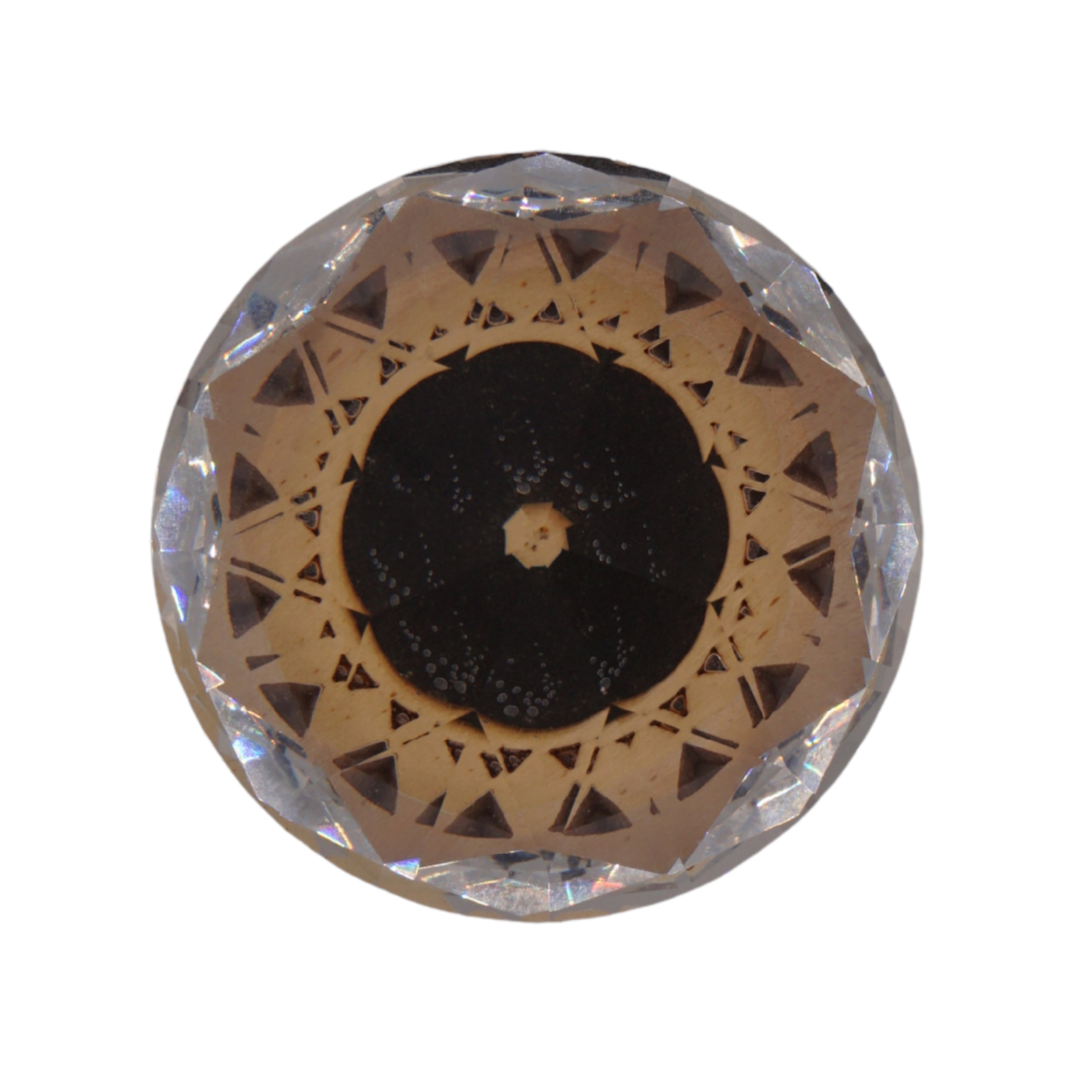 Inverted Center Colored Diamond with Laser Cut Stand