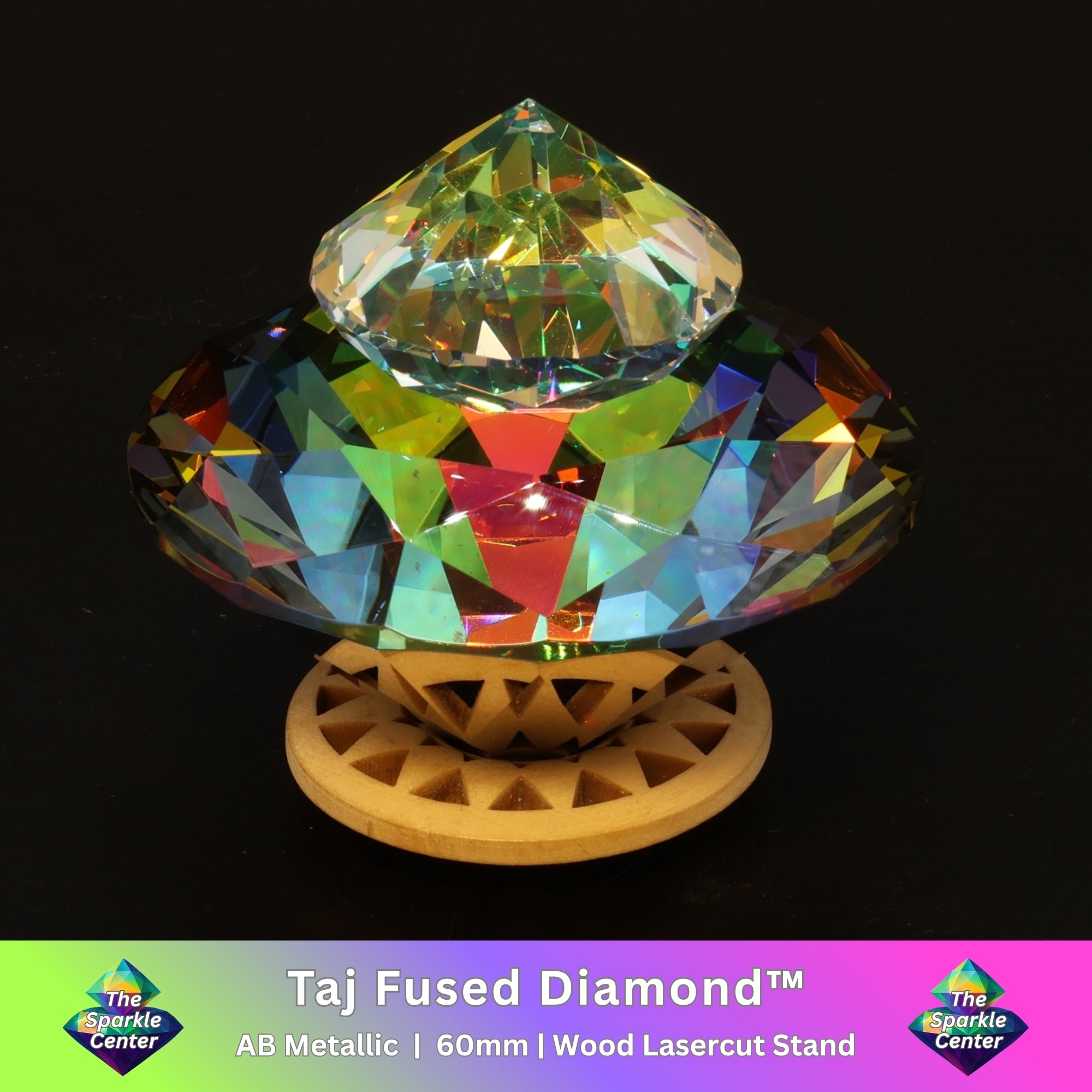 Taj™ Metallic AB Coated Fused Crystal Diamond