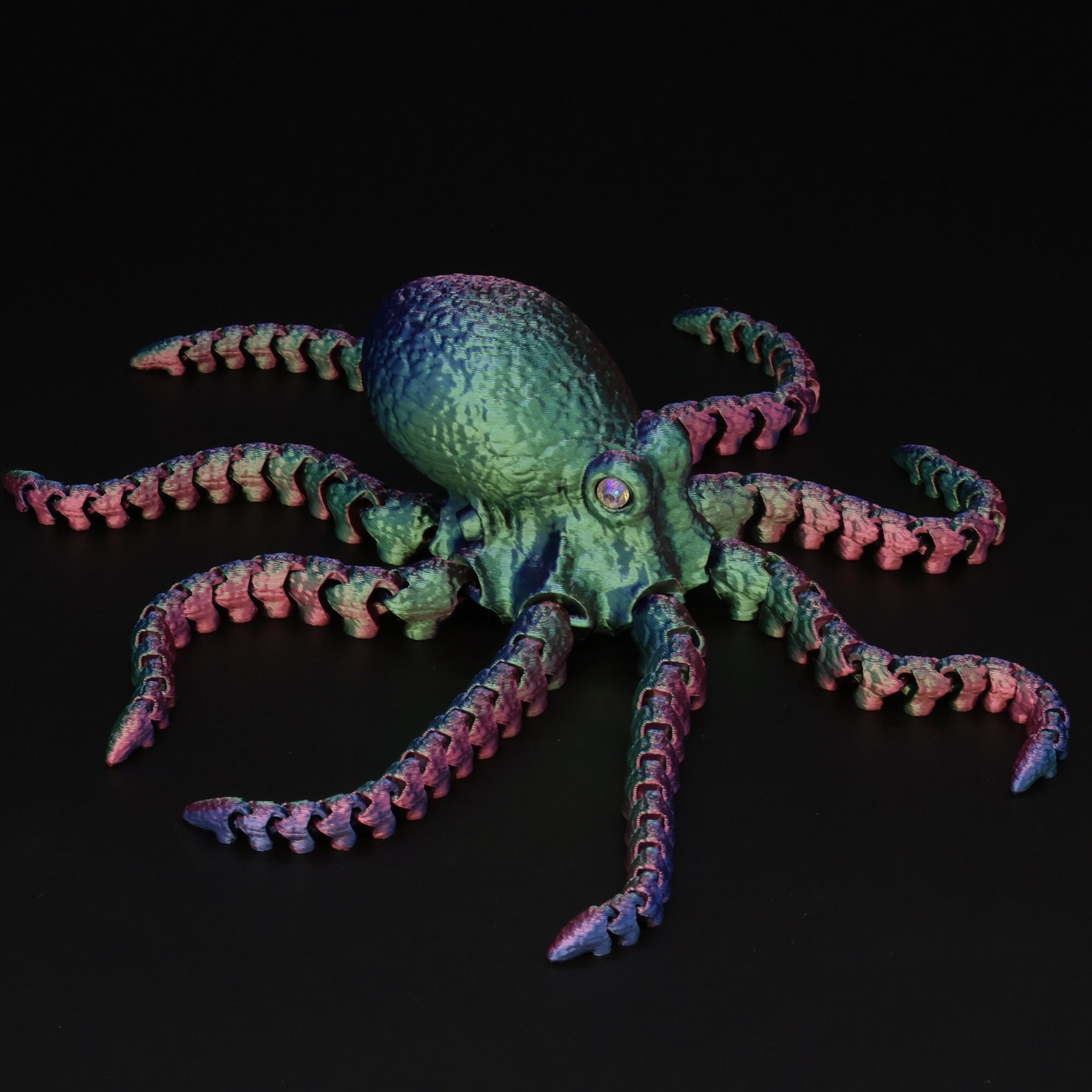 3D Printed Octopus w/ Gem Eyes