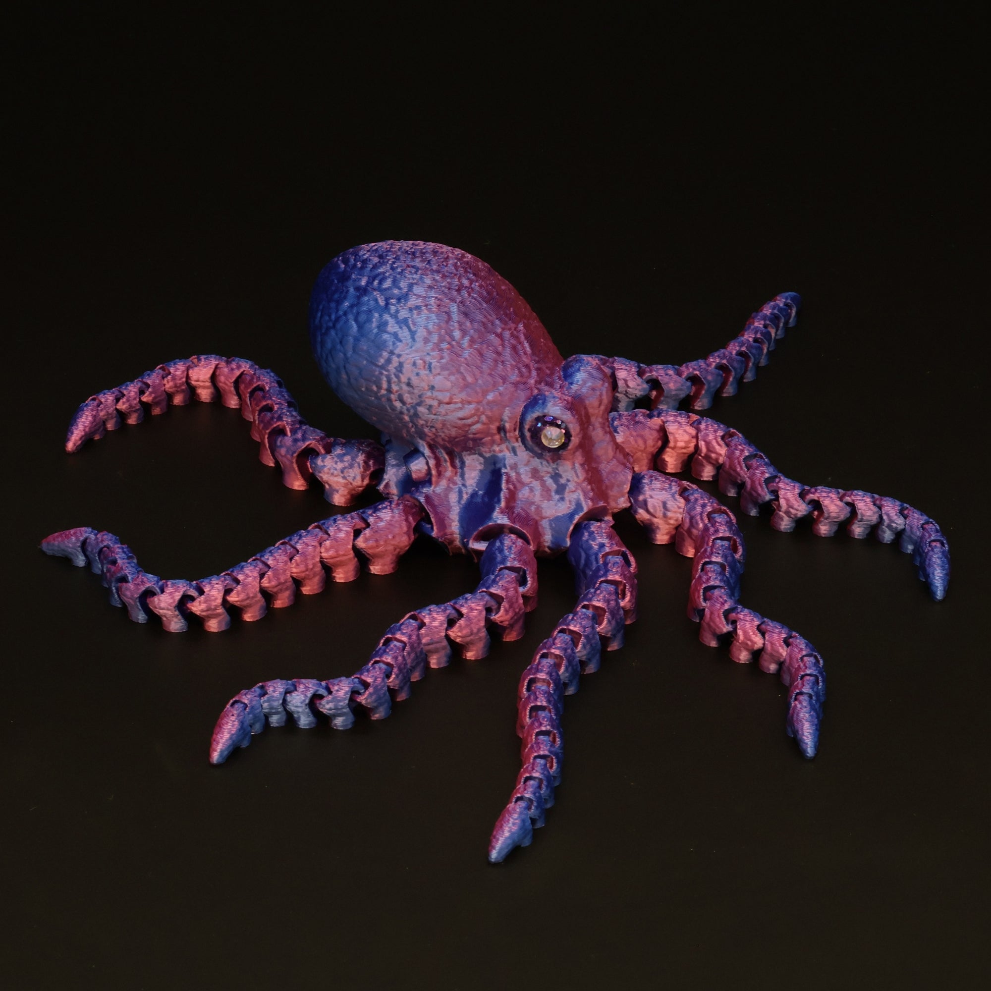 3D Printed Octopus w/ Gem Eyes