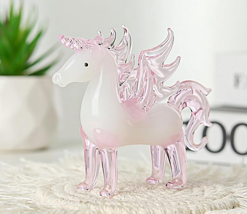 Crystal Pink Unicorn with Wings