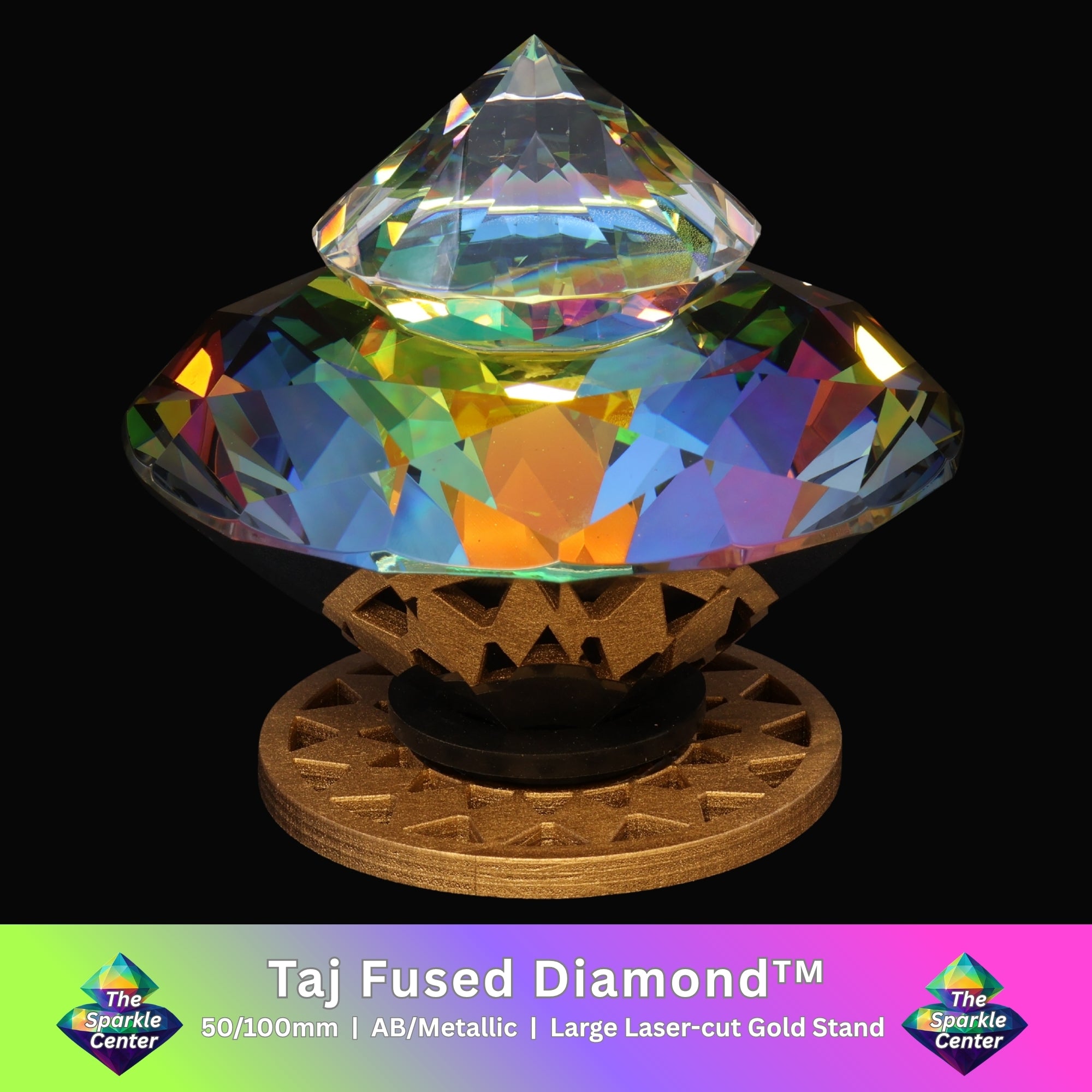 Taj™ Metallic AB Coated Fused Crystal Diamond