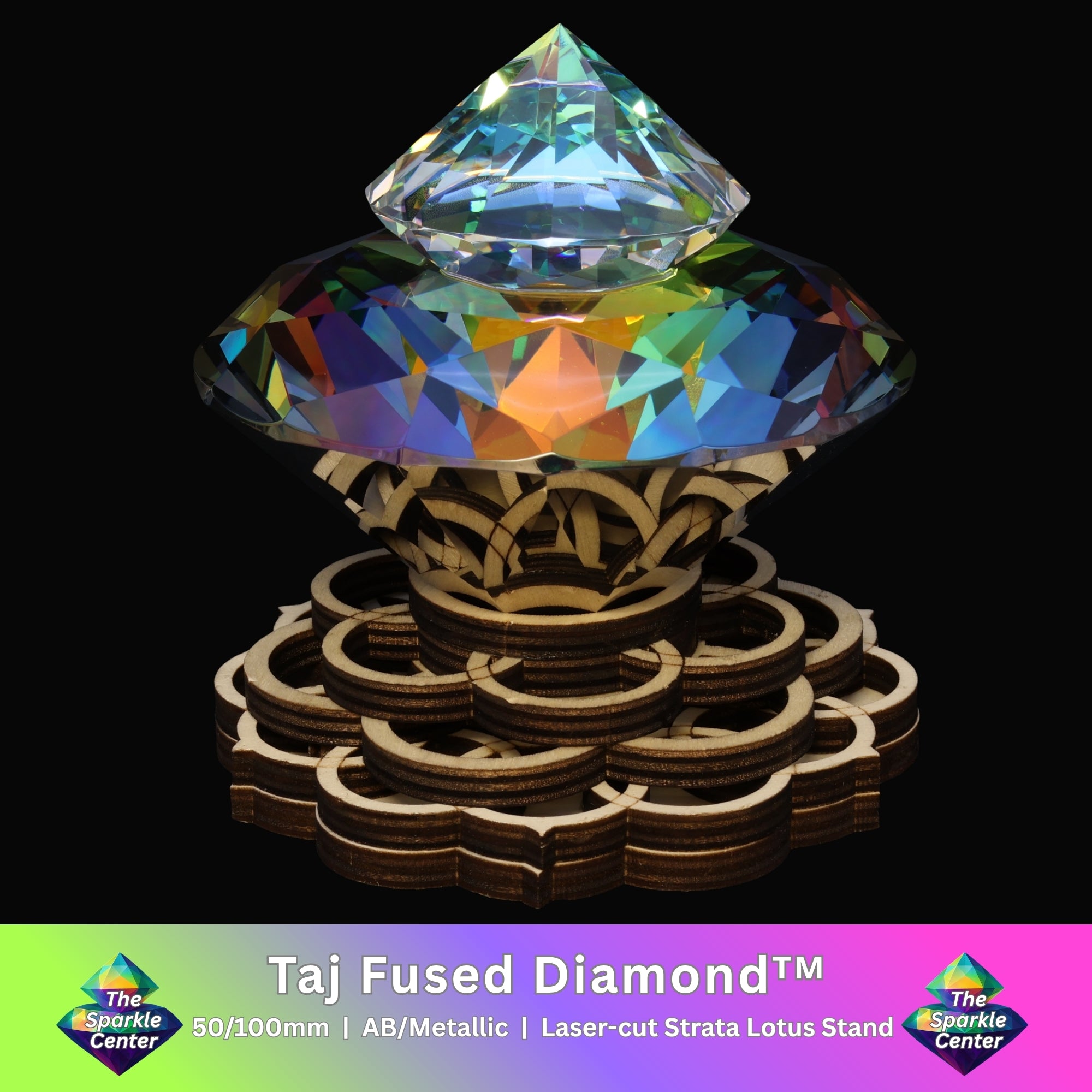 Taj™ Metallic AB Coated Fused Crystal Diamond