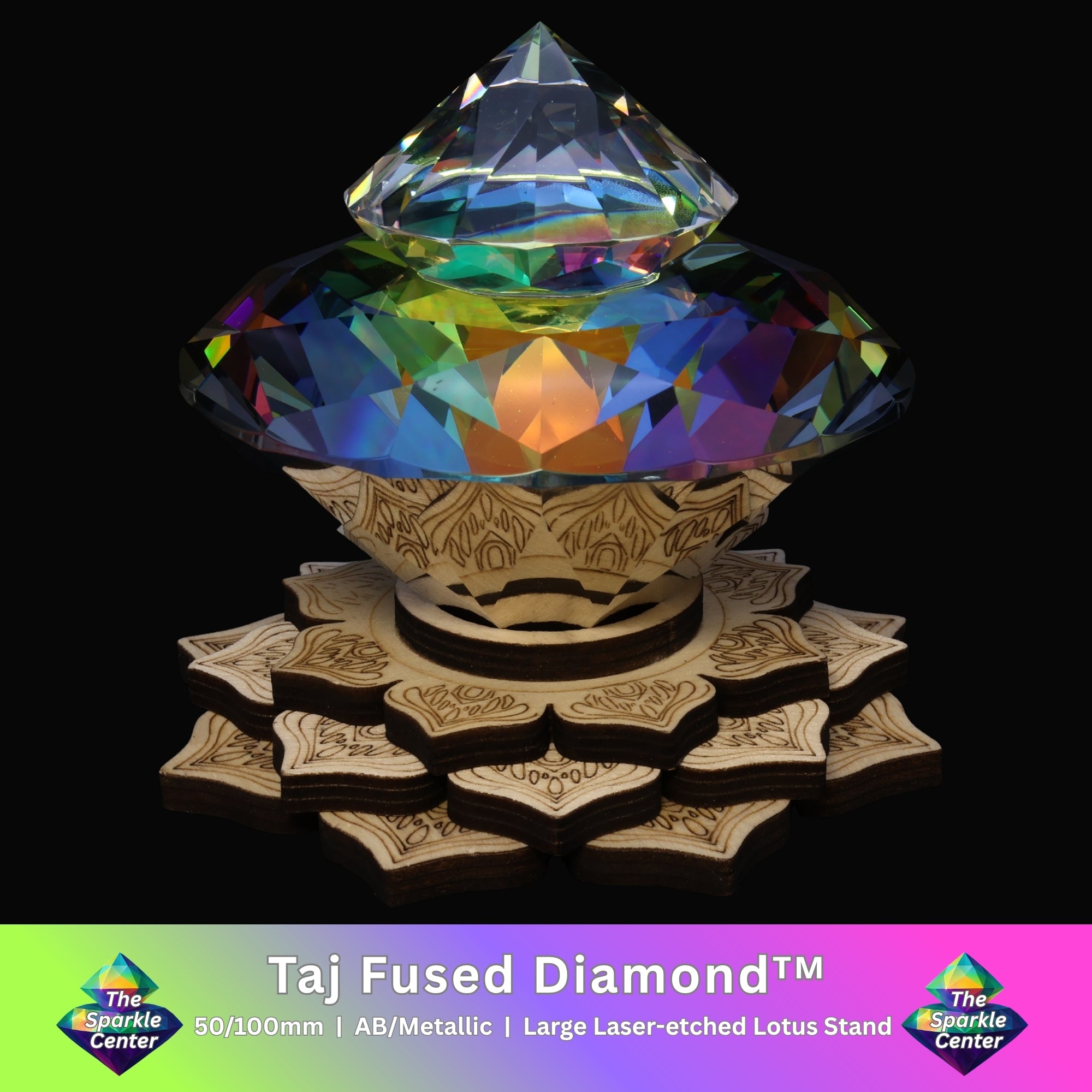 Taj™ Metallic AB Coated Fused Crystal Diamond