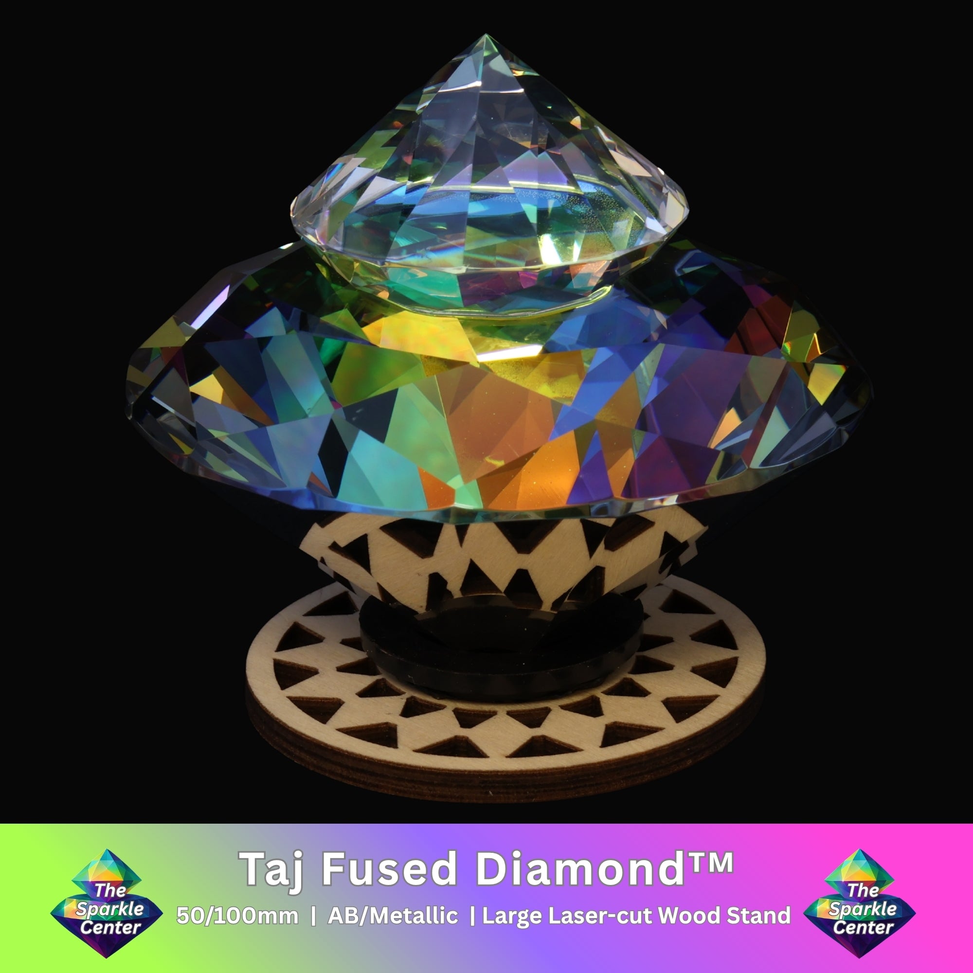 Taj™ Metallic AB Coated Fused Crystal Diamond