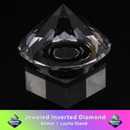 Jeweled Inverted Diamond with Lucite Stand
